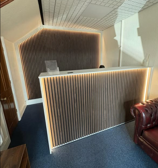 Reception Desk With Acoustic Panels