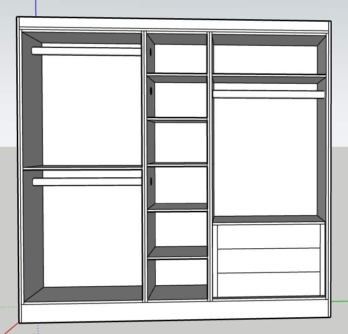 Fitted wardrobes Upto 2.5m Width