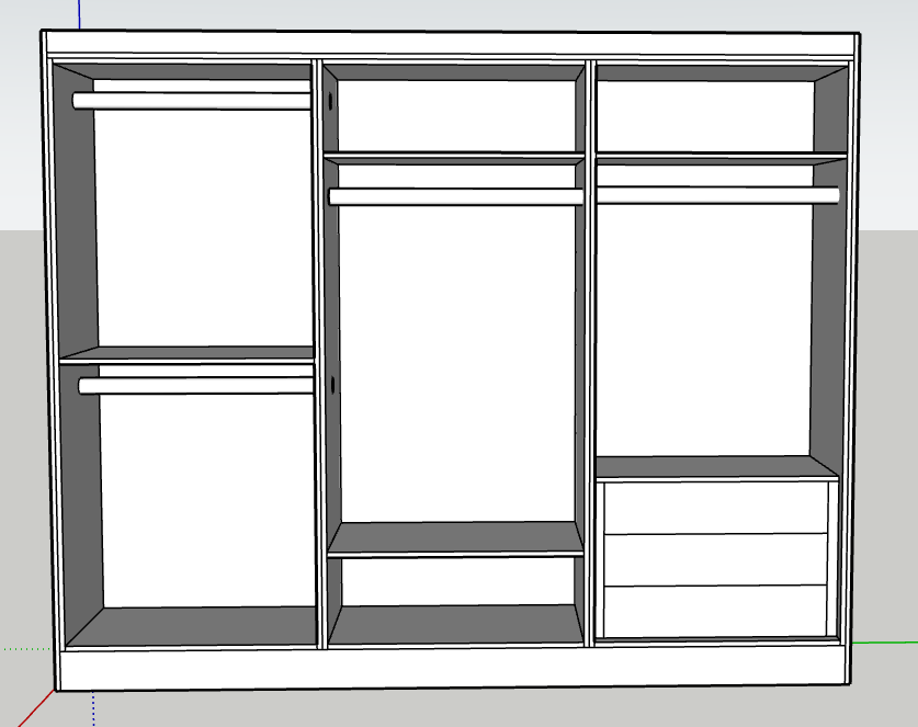 Fitted wardrobes Upto 3m Width